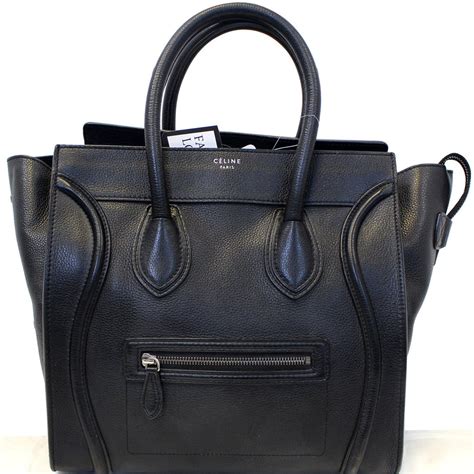 Celine leather handbags black